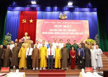 Phật giáo tỉnh Long An tham dự Họp mặt đại biểu dân tộc, tôn giáo mừng Đảng, mừng Xuân Quý Mão 2023 